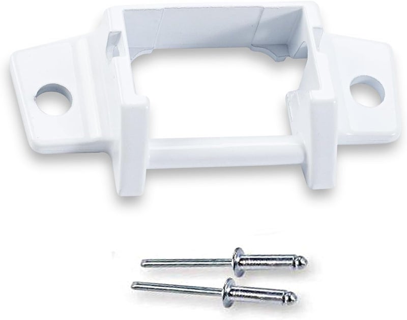UYG for RV A&E Awning Replacement Foot - Die-Cast Metal - Painted White - w/Rivets（White 1 pc ） - Image 1